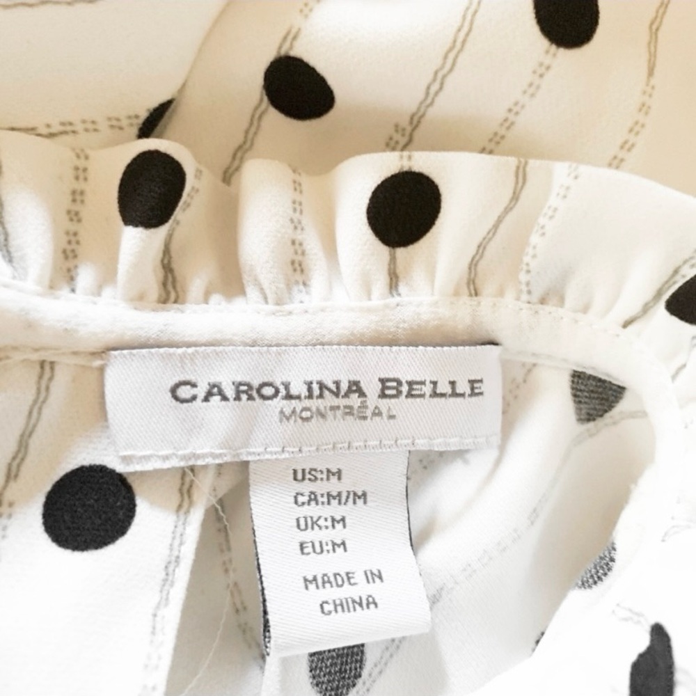 Carolina Belle Polka Dot Top Size Medium - Picture 7 of 8